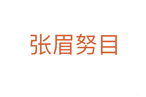 张眉努目