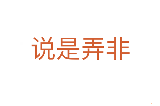 说是弄非