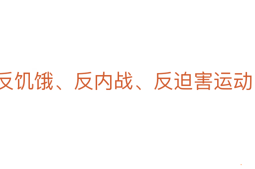 反饥饿、反内战、反迫害运动