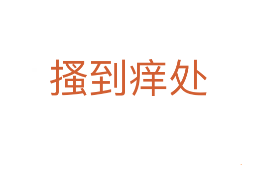 搔到痒处